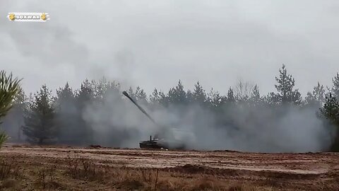 ‼️🇷🇺⚡️Self-propelled guns "Msta-S M2" firing at Ukrainian militants