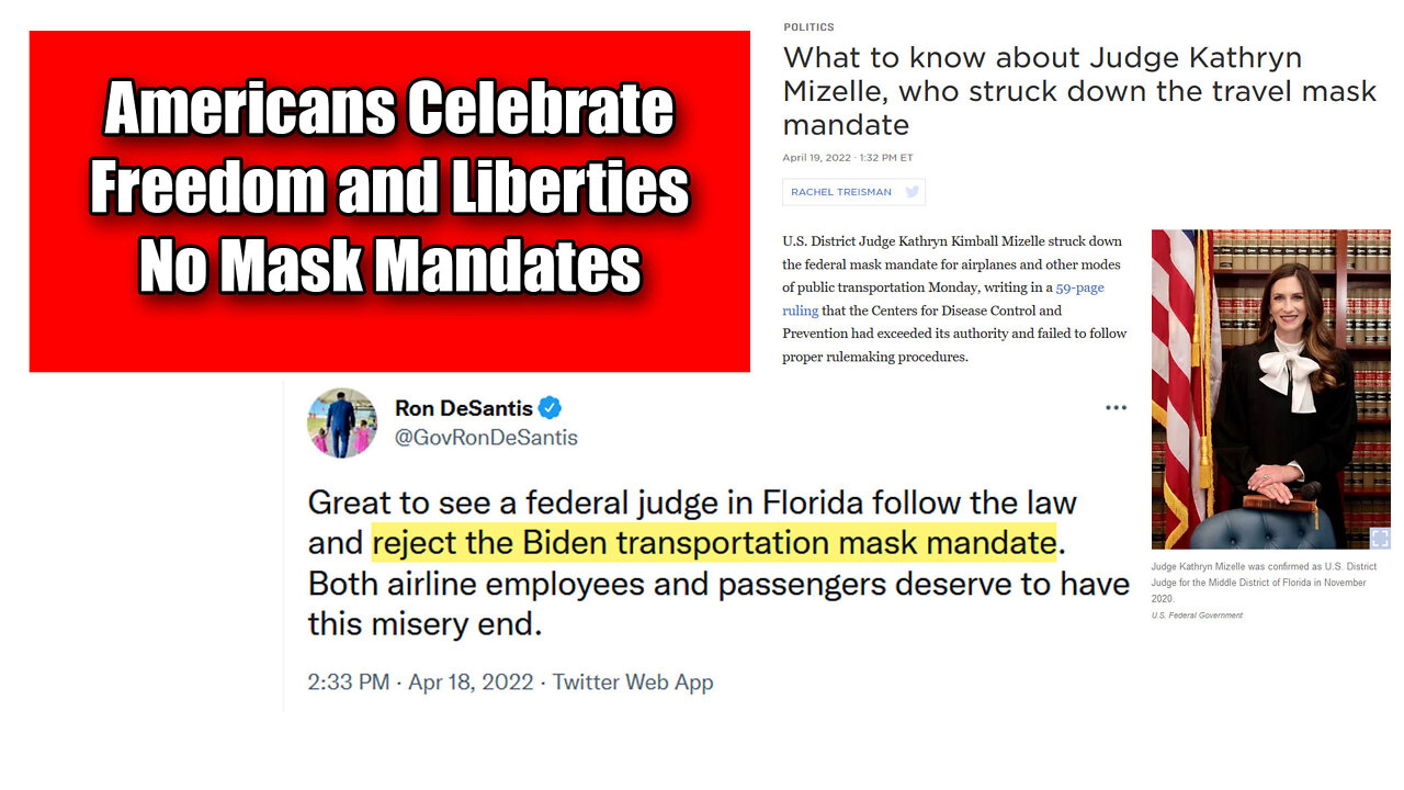 Breaking: Federal Judge In FL Strikes Down Joe Biden's Mask Mandate