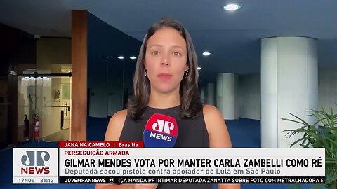 Gilmar Mendes vota por manter Carla Zambelli como ré por perseguição armada