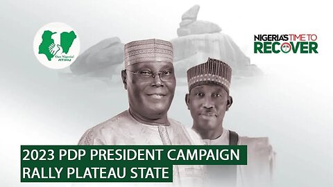 2023: PDP PRESIDENTIAL CAMPAIGN RALLY PLATEAU STATE | LIVE