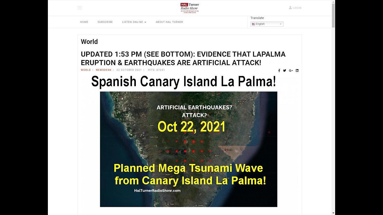 World Emergency Alert! Satanic Planned Mega Tsunami Wave from Spanish Canary Island La Palma