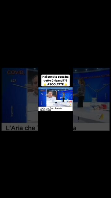 CRISANTI, ASCOLTATE BENE IL SUO ULTIMO INTERVENTO!