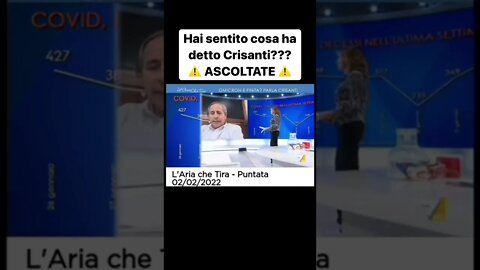 CRISANTI, ASCOLTATE BENE IL SUO ULTIMO INTERVENTO!