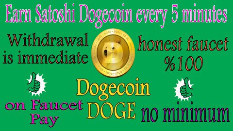 Profit from the Internet Earn cryptocurrency Easy tap to earn satoshi Dogecoin every 5 minutes