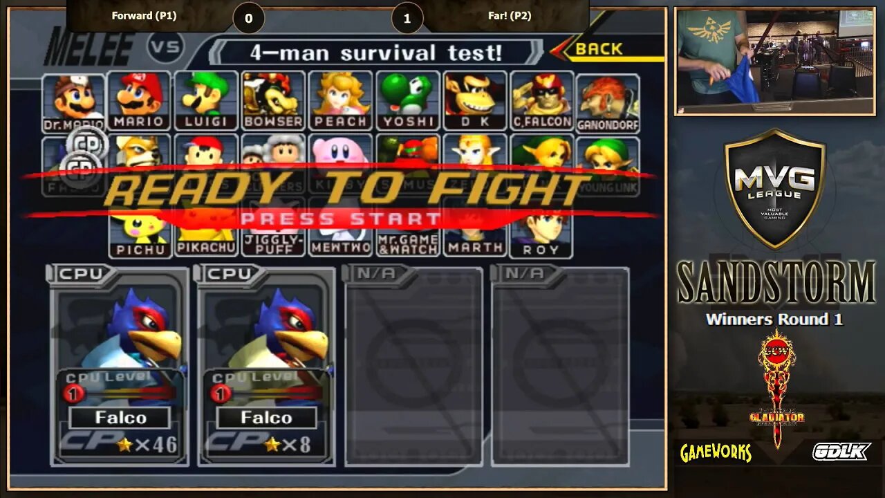 MVG Sandstorm: Singles W1 - Forward (Blue) vs. Far! (Tan)