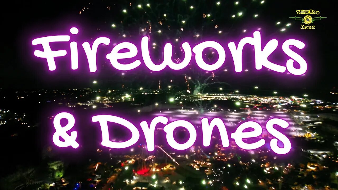 Watching the Six Flags Fiesta Texas #Fireworks & Drone Show with a Mini 3 Pro Drone - 15min long