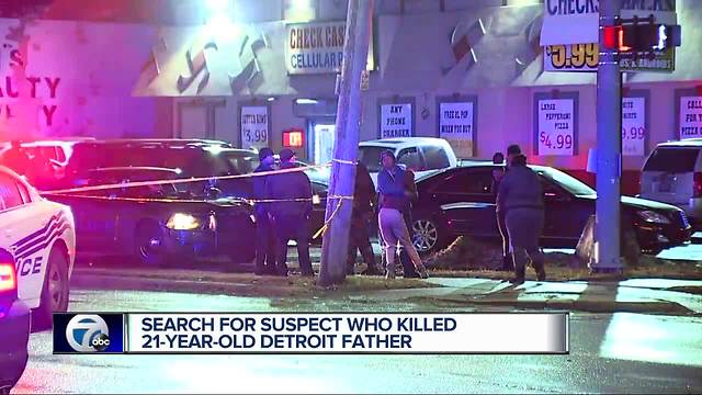 Search for suspect who killed 21-year-old Detroit father