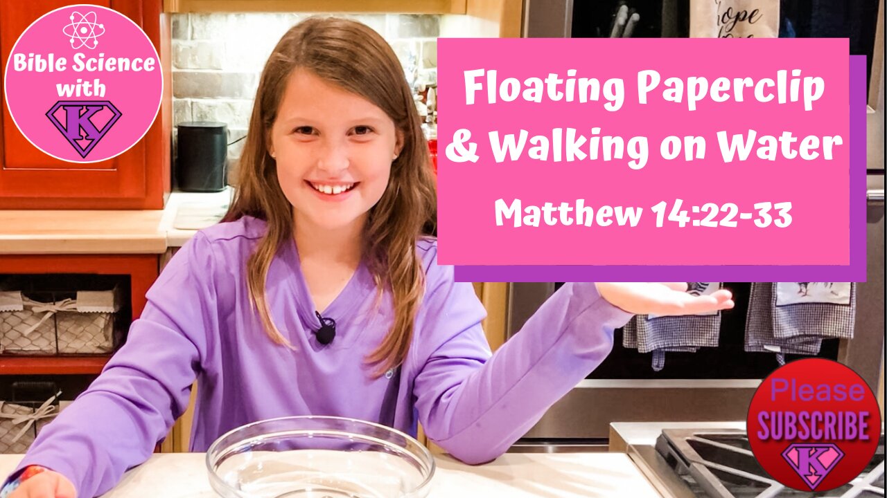 Floating Paperclip, Fun diy kids bible science at home. Walking on Water- Matthew 14:22-33