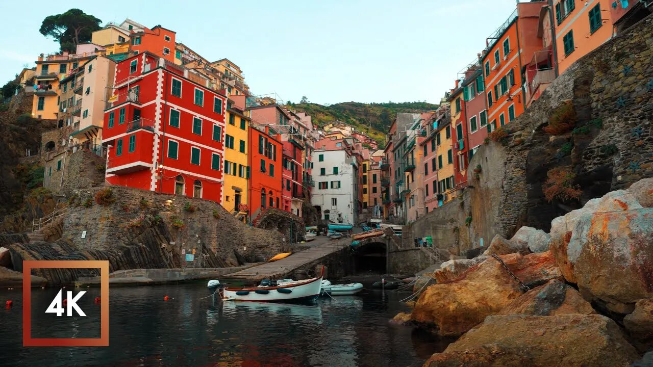 Relaxing Morning in Cinque Terre Riomaggiore, Italy | Sea Sounds for Sleep and Study ASMR