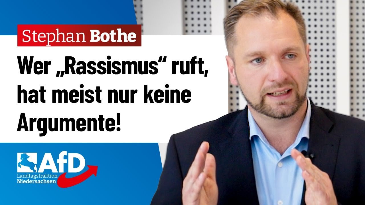 Wer „Rassismus“ ruft, hat meist nur keine Argumente! – Stephan Bothe (AfD)🙈