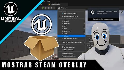 Cómo mostrar Steam Overlay en juego empaquetado - Unreal Engine 5.1