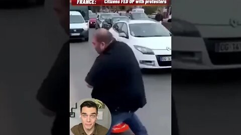 French citizens took a climate road block into their own hands 😂 #shorts
