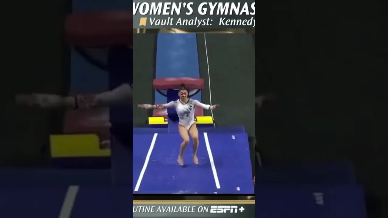 Mya Lauzon (Cal) 9.9 on vault - NCAA Championship semifinals #shorts