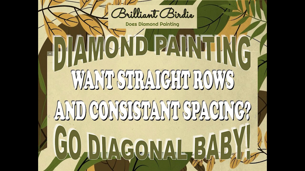 Want the Best Finished Canvas? Try the Diagonal Way for Straight and Well Spaced Drills Every Time!