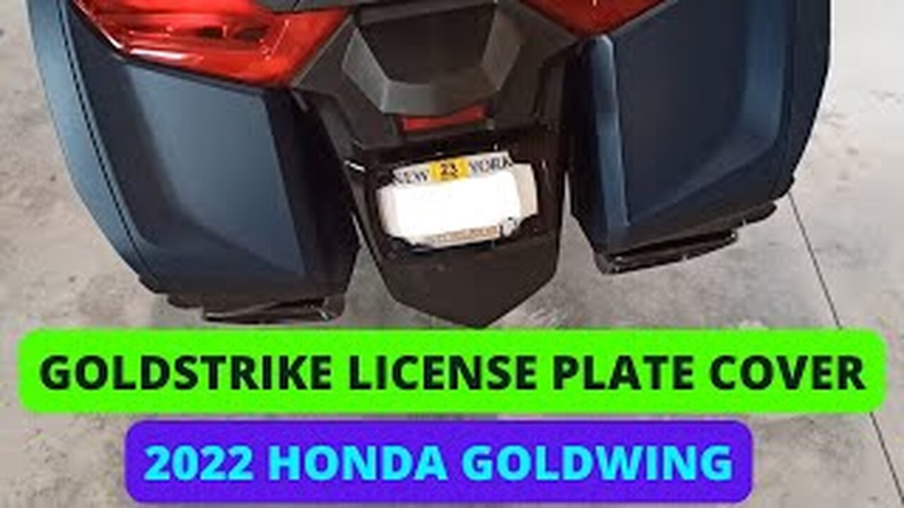 GOLDSTRIKE LICENSE PLATE COVER FOR THE 2022 HONDA GOLDWiNG