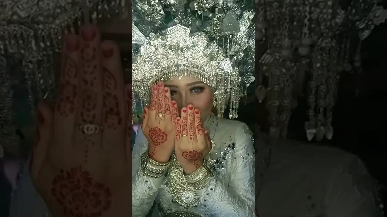 Pengantin Pakaian Adat Palembang untuk Akad Nikah , #shorts #shortvideo #short #shortsvideo