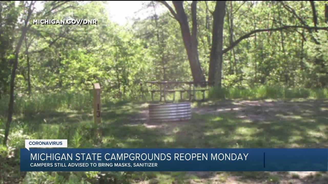 Michigan campgrounds set to reopen Monday