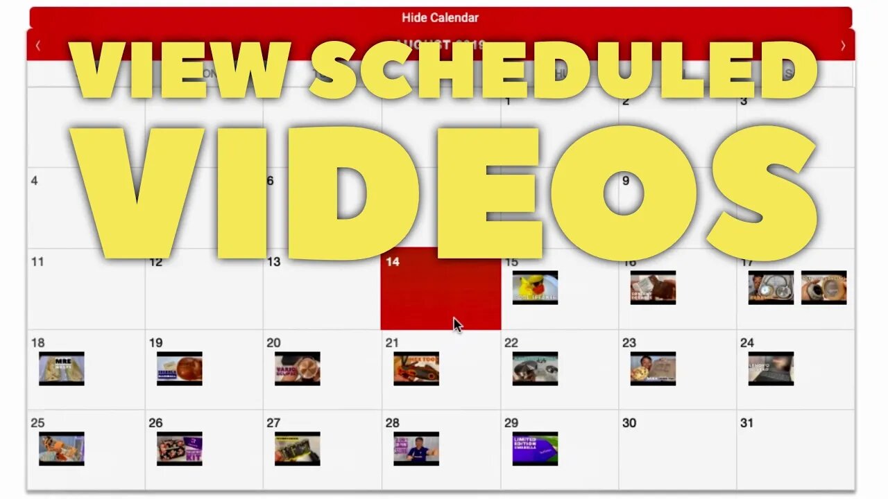 How to View Scheduled YouTube Videos On A Calendar