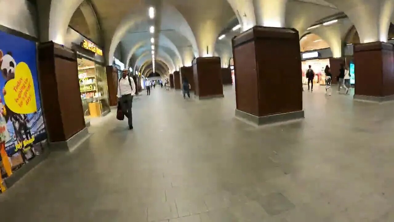 travelling the Tube staion to Leicester Square. speedlapse GoPro 10th July 2023