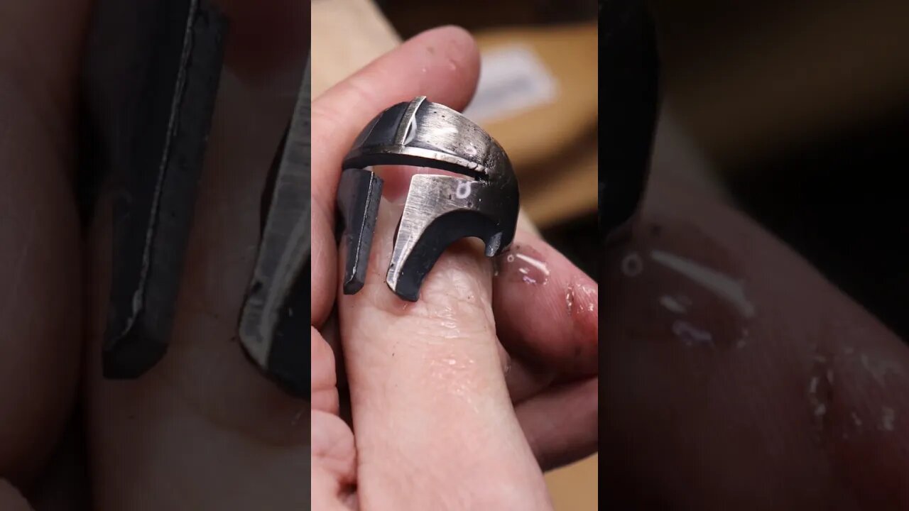 Making Silver Mandalorian Ring #maythe4thbewithyou #mandolorian