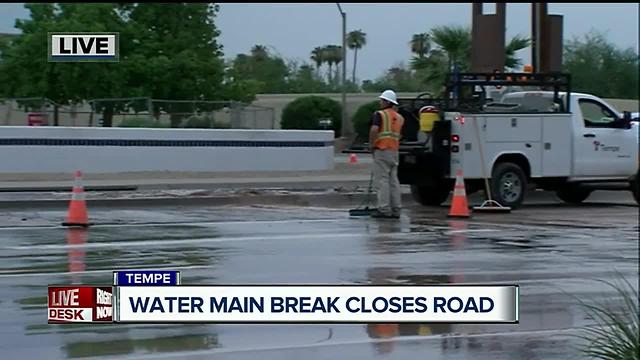 Water main break in Tempe