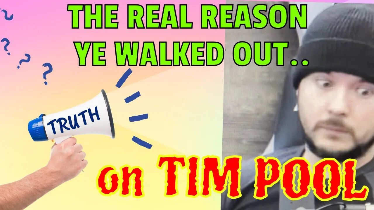 The Real Reason Ye (West) WALKED OUT on Tim Pool