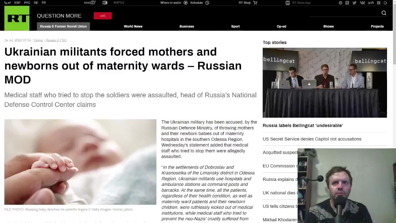 Ukrainian militants forced mothers and newborns out of maternity wards in Odessa