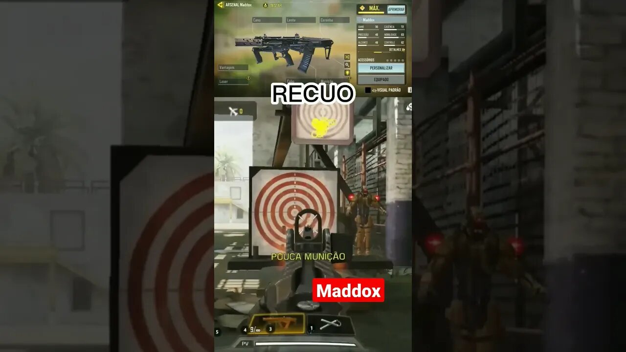 Recuo da arma Maddox #callofduty #callofdutymobile #jogosmobile #codmobile #shorts #short