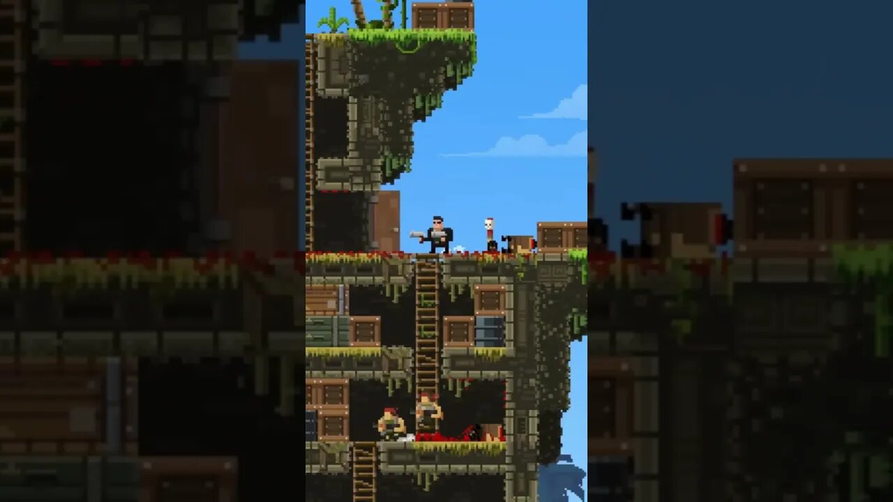 Expendabros: The villagers leap to their doom!