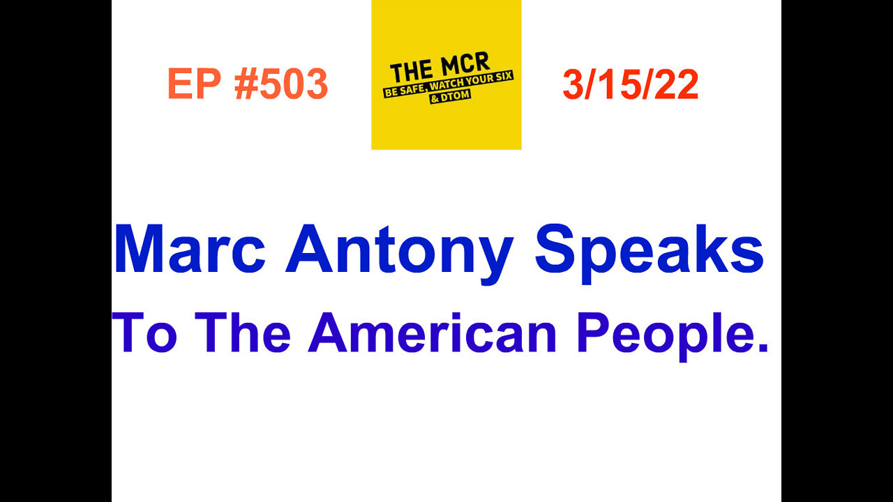 Marc Antony speaks to the American people.