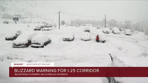 Blizzard conditions across Colorado