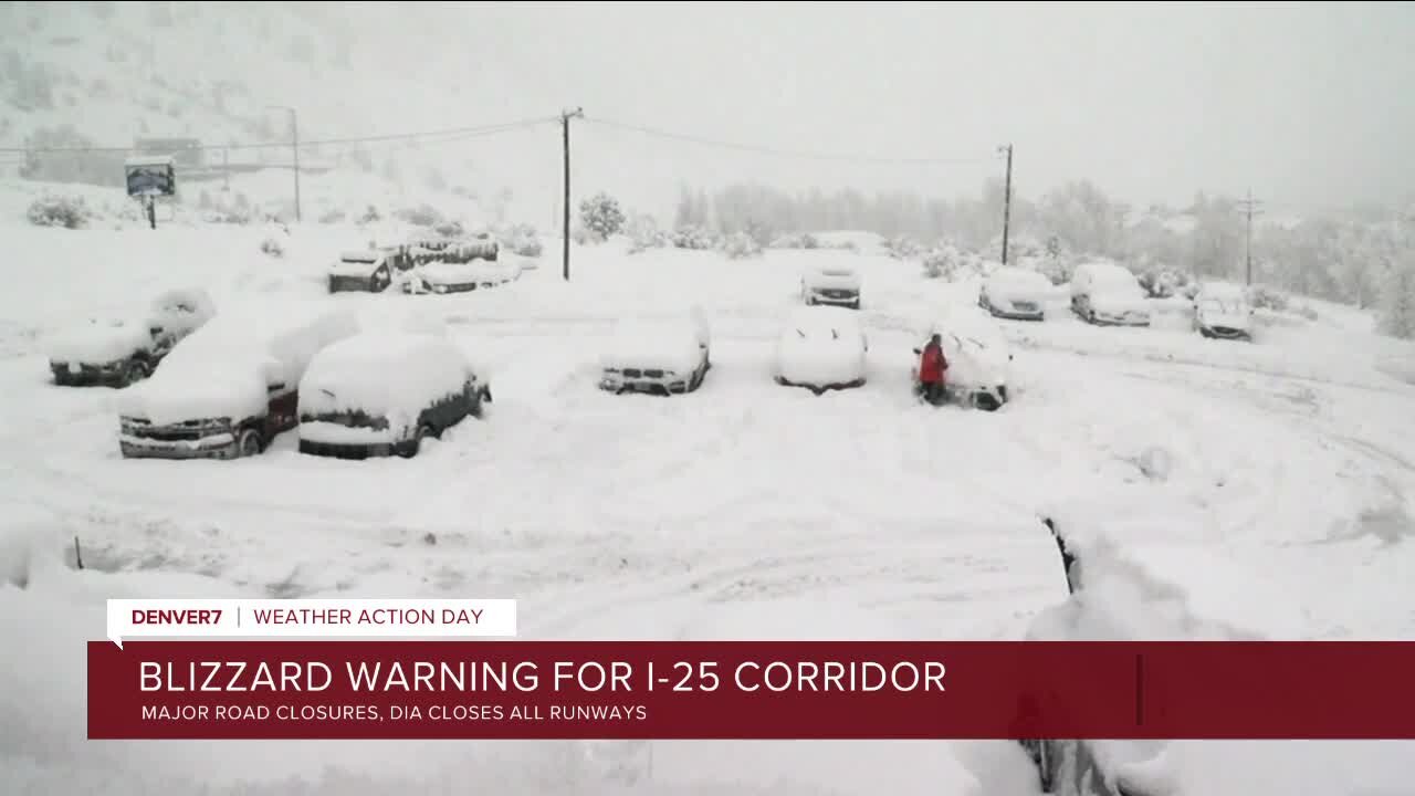 Blizzard conditions across Colorado