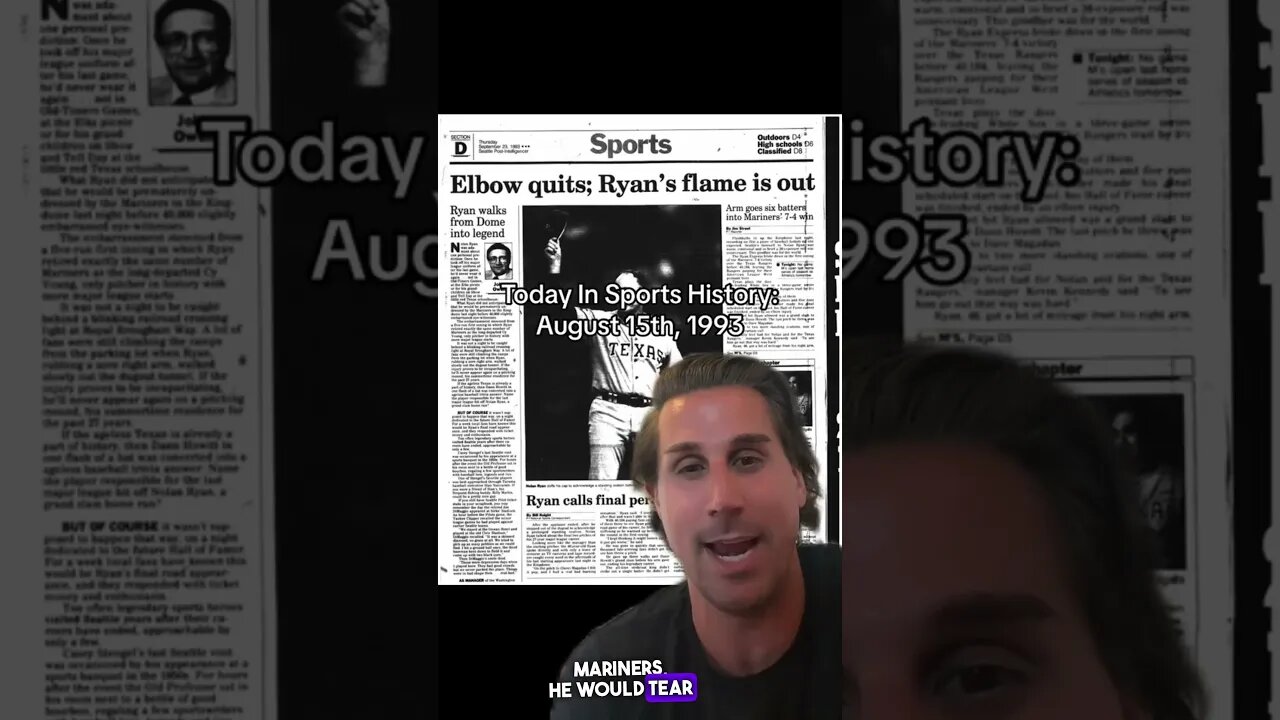 TODAY IN SPORTS HISTORY: 8/15/1993 #shorts