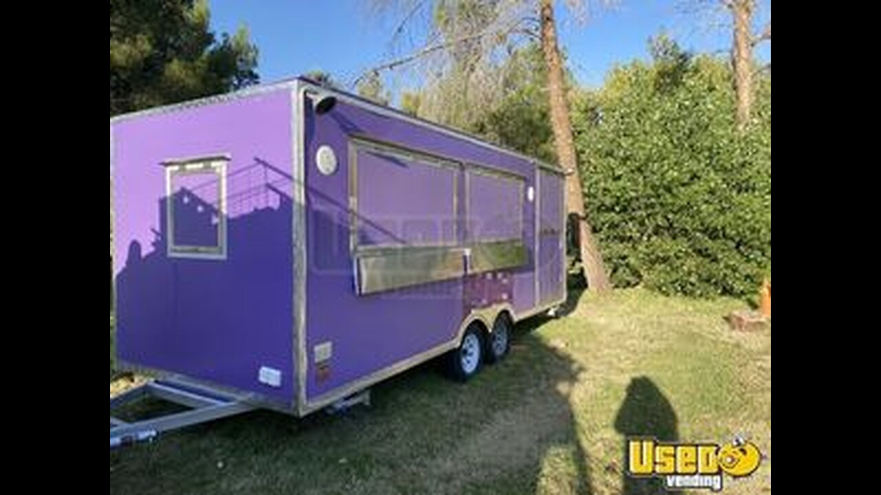 2023 - 6.5' x 18' Food Concession Trailer with Enclosed Porch for Sale in California