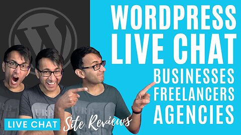 Wednesday 30th August - Live Chat - Ask Me Anything, Q&A, Site Reviews with Web Squadron #Wordpress