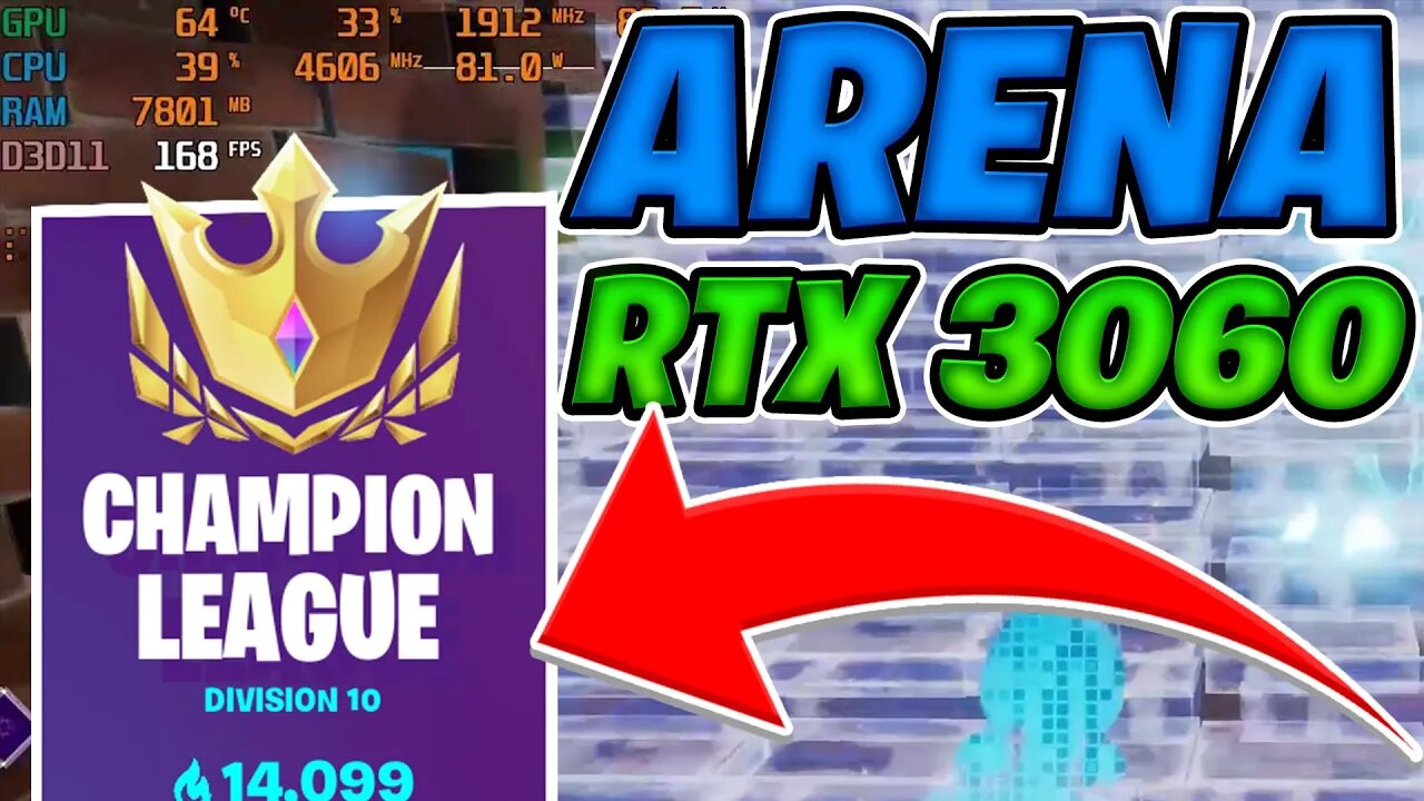 RTX 3060 Fortnite Chapter 3 Season 2 |ARENA| Performance mode High Meshes Competitive Settings