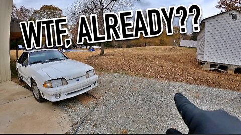 It's happening so fast, our fox body giveaway car is....