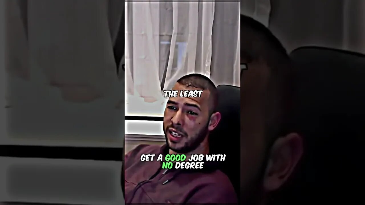 Andrew Tate tells how to get a good job without a degree