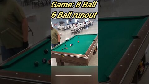 6 Ball runout #8ballpool #shorts