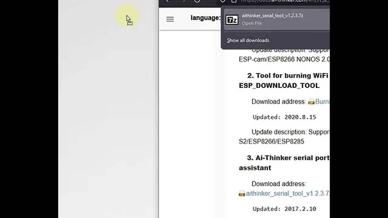How to download Ai-Thinker Serial Port Debugging Assistant for A9G Development Board