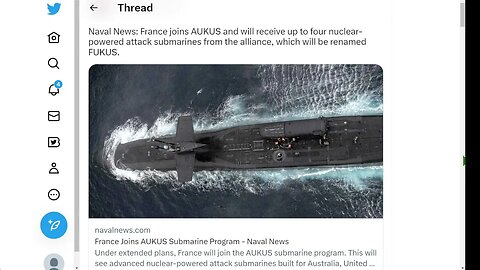 法國加入 AUKUS，最多可接收四艘核動力攻擊潛艇，加拿大出於禮貌考慮不允許加入
