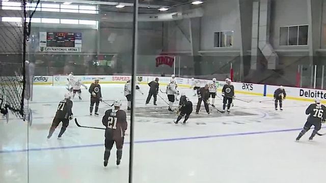 Vegas Golden Knights celebrate opening of practice facility