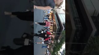 A busy street in Brisbane