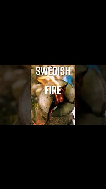 Camping Hack: Use A Knife To Make Your Fire Last Longer #SwedishFireTorch #shorts