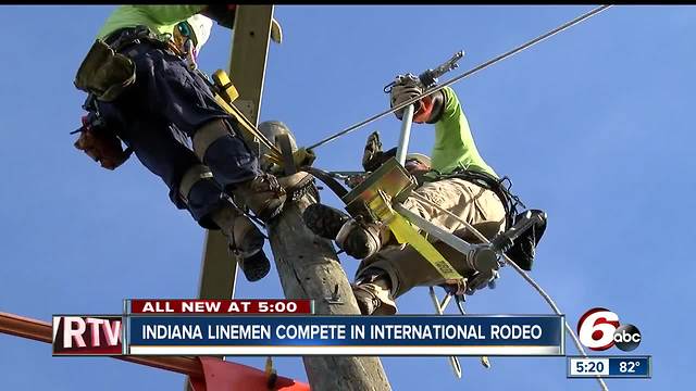 Indiana lineman compete in international rodeo