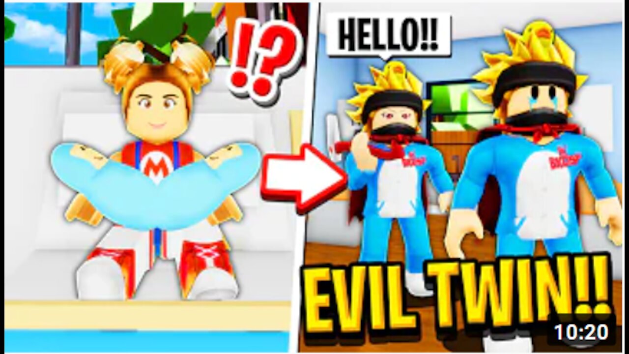 My SECRET EVIL Conjoined Twin in Roblox BROOKHAVEN RP!!