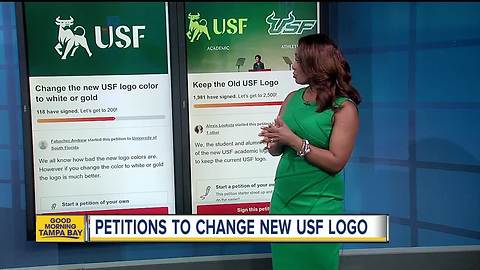 Students start petitions to change new USF logo