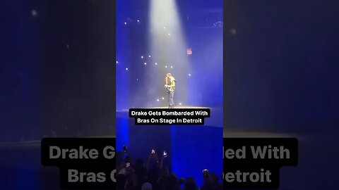 Drake gets DROWNED in bras at his show‼️😮