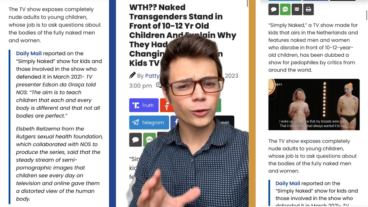 Victor Reacts: DISGUSTING! Transgenders Stand Naked In Front of Children on TV!