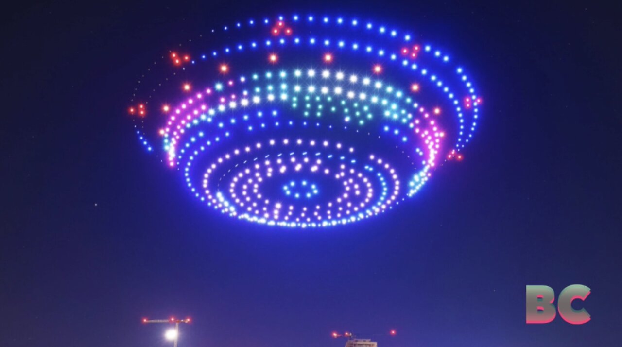 Samsung drone show mistaken for UFO